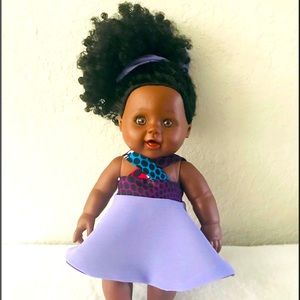 African American Doll with African print clothes